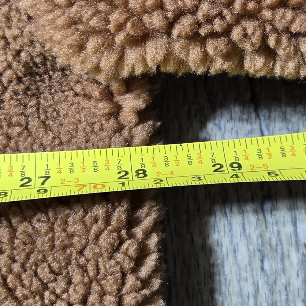 Gap Jacket Sherpa Coat Womens XXL 2X Teddy Bear Faux Fur Brown Rust Cozy Fall‎ - Picture 4 of 9